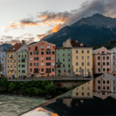 Maisons colorées de Innsbruck Mariahilf