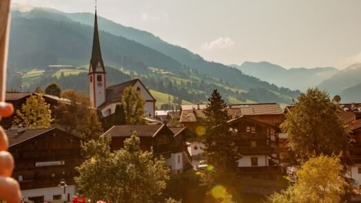 Vue de l'hotel Zur Post a Alpbach